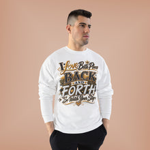 Load image into Gallery viewer, Back &amp; Forth Bling Sweatshirt – “I Love Both Places” Statement Unisex EcoSmart® Crewneck Sweatshirt
