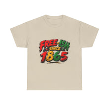 Load image into Gallery viewer, Free-Ish Since 1865 Juneteenth T-Shirt | Distressed Grunge Black History Graphic Unisex Heavy Cotton Tee

