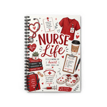 Load image into Gallery viewer, Ruby Glow Nurse Life Notebook - Ruled Line
