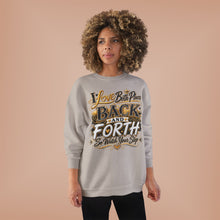 Load image into Gallery viewer, Back &amp; Forth Bling Sweatshirt – “I Love Both Places” Statement Unisex EcoSmart® Crewneck Sweatshirt
