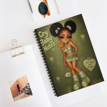 Load image into Gallery viewer, Soft Sage Cry Baby Spiral Notebook (1) - Ruled Line
