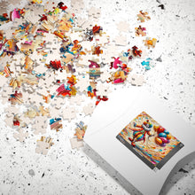 Load image into Gallery viewer, Colorful Carnival Dreams – Whimsical Clown &amp; Balloons Jigsaw Puzzle (110, 252, 520 or 1014 piece options)
