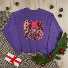 Load image into Gallery viewer, Pink Is More Than a Color Breast Cancer Awareness Unisex EcoSmart® Crewneck Sweatshirt
