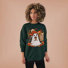 Load image into Gallery viewer, Pumpkins, Leaves, Cozy Nights &amp; Coffee Fall Unisex EcoSmart® Crewneck Sweatshirt
