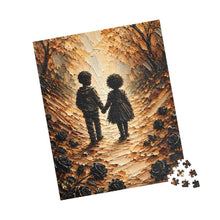 Load image into Gallery viewer, Wherever Life Leads – Inspirational Black Rose Art Puzzle (110, 252, 520, 1014-piece)
