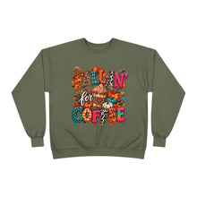 Load image into Gallery viewer, Fall-In’ for Coffee Unisex EcoSmart® Crewneck Sweatshirt
