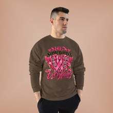 Load image into Gallery viewer, She’s Somebody’s Everything Breast Cancer Awareness | Pink Ribbon Family Support Unisex EcoSmart® Crewneck Sweatshirt
