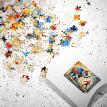 Load image into Gallery viewer, The Grand Circus Parade – Whimsical Carnival Art | Colorful Elephant Jigsaw Puzzle (110, 252, 520, 1014-piece)
