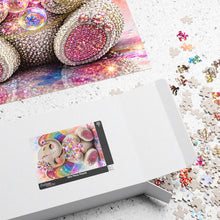 Load image into Gallery viewer, Sparkle &amp; Bubbles – Rainbow Bling Baby Elephant Puzzle (110, 252, 520, 1014-piece)
