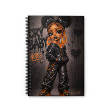 Load image into Gallery viewer, Charcoal Bornze Cry Baby Notes Spiral Notebook - Ruled Line
