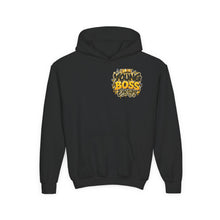 Load image into Gallery viewer, Young Boss Energy Lemonade CEO | Girls Inspirational Graphic Youth Heavy Blend Hooded Sweatshirt
