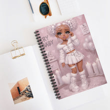 Load image into Gallery viewer, Blush Frost Pink Cry Baby Spiral Notebook - Ruled Line
