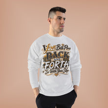 Load image into Gallery viewer, Back &amp; Forth Bling Sweatshirt – “I Love Both Places” Statement Unisex EcoSmart® Crewneck Sweatshirt
