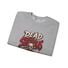 Load image into Gallery viewer, Dead Serious Halloween Sweatshirt | Masked Horror Streetwear Unisex Heavy Blend™ Crewneck Sweatshirt
