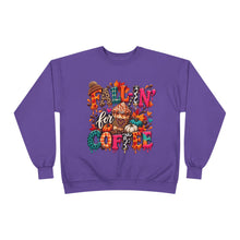 Load image into Gallery viewer, Fall-In’ for Coffee Unisex EcoSmart® Crewneck Sweatshirt
