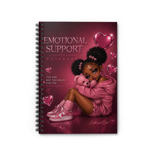 Load image into Gallery viewer, Luxe Berry Pink Emotional Support Spiral Notebook - Ruled Line
