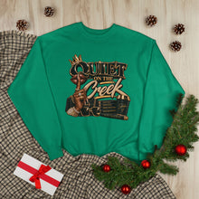 Load image into Gallery viewer, Quiet on the Creek | Less Talk More Peace Luxury Streetwear Graphic Unisex EcoSmart® Crewneck Sweatshirt
