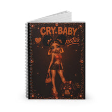 Load image into Gallery viewer, Boujee Brown Cry Baby Notes Spiral Notebook - Ruled Line
