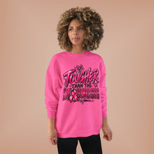 Load image into Gallery viewer, Tougher Than the Diagnosis Breast Cancer Awareness Unisex EcoSmart® Crewneck Sweatshirt
