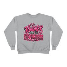 Load image into Gallery viewer, Tougher Than the Diagnosis Breast Cancer Awareness Unisex EcoSmart® Crewneck Sweatshirt
