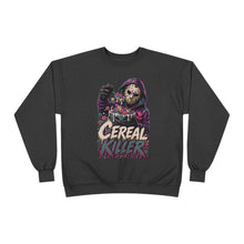 Load image into Gallery viewer, Cereal Killer Halloween Sweatshirt | Masked Horror Graphic Unisex EcoSmart® Crewneck Sweatshirt
