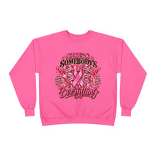 Load image into Gallery viewer, She’s Somebody’s Everything Breast Cancer Awareness | Pink Ribbon Family Support Unisex EcoSmart® Crewneck Sweatshirt
