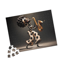 Load image into Gallery viewer, Jazz in Her Soul – Afrocentric Music ArtPuzzle (110, 252, 520, 1014-piece)
