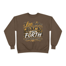 Load image into Gallery viewer, Back &amp; Forth Bling Sweatshirt – “I Love Both Places” Statement Unisex EcoSmart® Crewneck Sweatshirt
