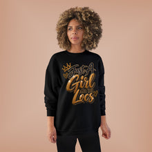 Load image into Gallery viewer, Just A Girl and Her Locs Unisex EcoSmart® Crewneck Sweatshirt
