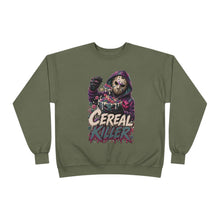 Load image into Gallery viewer, Cereal Killer Halloween Sweatshirt | Masked Horror Graphic Unisex EcoSmart® Crewneck Sweatshirt
