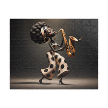 Load image into Gallery viewer, Jazz in Her Soul – Afrocentric Music ArtPuzzle (110, 252, 520, 1014-piece)
