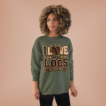 Load image into Gallery viewer, I Love My Locs Varsity Crewneck Unisex EcoSmart® Crewneck Sweatshirt
