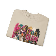 Load image into Gallery viewer, Too Glam to Give a Damn Goose Unisex Heavy Blend™ Crewneck Sweatshirt
