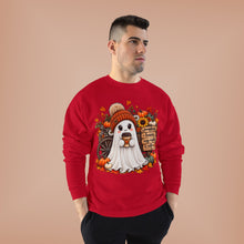 Load image into Gallery viewer, Pumpkins, Leaves, Cozy Nights &amp; Coffee Fall Unisex EcoSmart® Crewneck Sweatshirt
