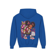 Load image into Gallery viewer, Smart Girls Change the World Youth Heavy Blend Hooded Sweatshirt
