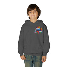 Load image into Gallery viewer, Small Dude Big Plans Boys Basketball Hoodie | Motivational Kids Graphic Youth Heavy Blend Hooded Sweatshirt
