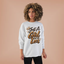 Load image into Gallery viewer, Just A Girl and Her Locs Unisex EcoSmart® Crewneck Sweatshirt

