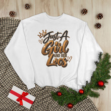 Load image into Gallery viewer, Just A Girl and Her Locs Unisex EcoSmart® Crewneck Sweatshirt

