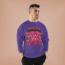 Load image into Gallery viewer, She’s Somebody’s Everything Breast Cancer Awareness | Pink Ribbon Family Support Unisex EcoSmart® Crewneck Sweatshirt
