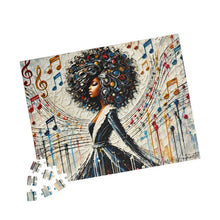 Load image into Gallery viewer, Soulful Symphony – Colorful Abstract Black Art Puzzle (110, 252, 520, 1014-piece)
