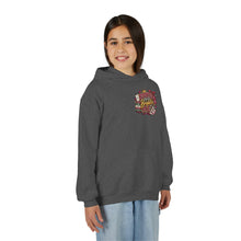 Load image into Gallery viewer, Booked for a Brighter Me Girls Hoodie | Inspirational Reading &amp; Big Dreams Youth Heavy Blend Hooded Sweatshirt
