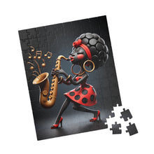 Load image into Gallery viewer, Sassy Sax – Red Polka Dot Music Art Puzzle (110, 252, 520, 1014-piece)

