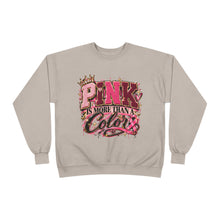 Load image into Gallery viewer, Pink Is More Than a Color Breast Cancer Awareness Unisex EcoSmart® Crewneck Sweatshirt
