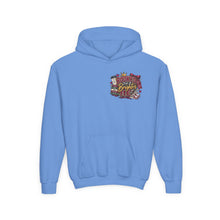 Load image into Gallery viewer, Booked for a Brighter Me Girls Hoodie | Inspirational Reading &amp; Big Dreams Youth Heavy Blend Hooded Sweatshirt
