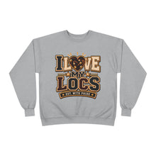Load image into Gallery viewer, I Love My Locs Varsity Crewneck Unisex EcoSmart® Crewneck Sweatshirt
