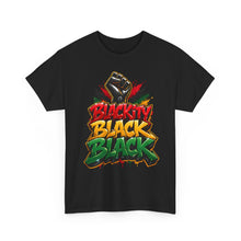 Load image into Gallery viewer, Blackity Black Black T-Shirt | Juneteenth Black Pride Graffiti Streetwear TeeUnisex Heavy Cotton Tee
