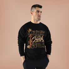 Load image into Gallery viewer, Quiet on the Creek | Less Talk More Peace Luxury Streetwear Graphic Unisex EcoSmart® Crewneck Sweatshirt
