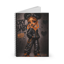 Load image into Gallery viewer, Charcoal Bornze Cry Baby Notes Spiral Notebook - Ruled Line

