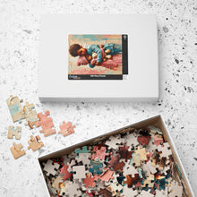 Load image into Gallery viewer, Wrapped in Love – Heartwarming Children &amp; Teddy Bear Jigsaw Puzzle | Textured Childhood Art (110, 252, 520, 1014-piece)
