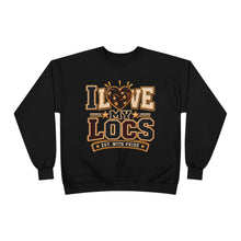 Load image into Gallery viewer, I Love My Locs Varsity Crewneck Unisex EcoSmart® Crewneck Sweatshirt
